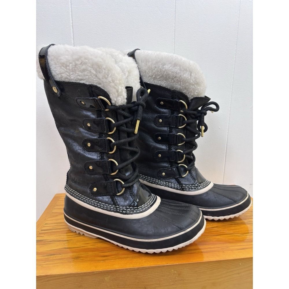 Sorel Joan of Arctic Women's Snow Holiday Boots Black Size 7 US Waterproof